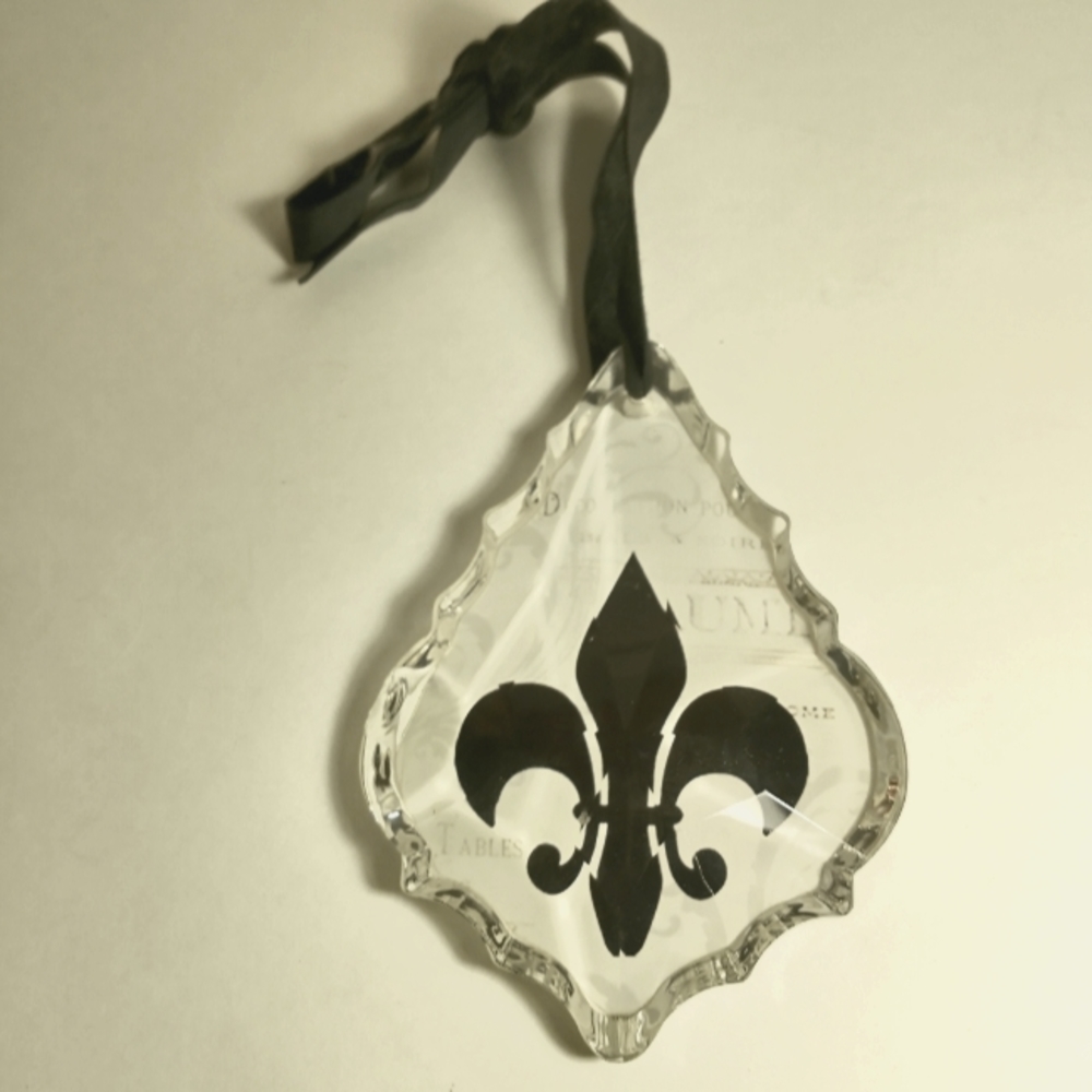 Large crystal wall ornament.